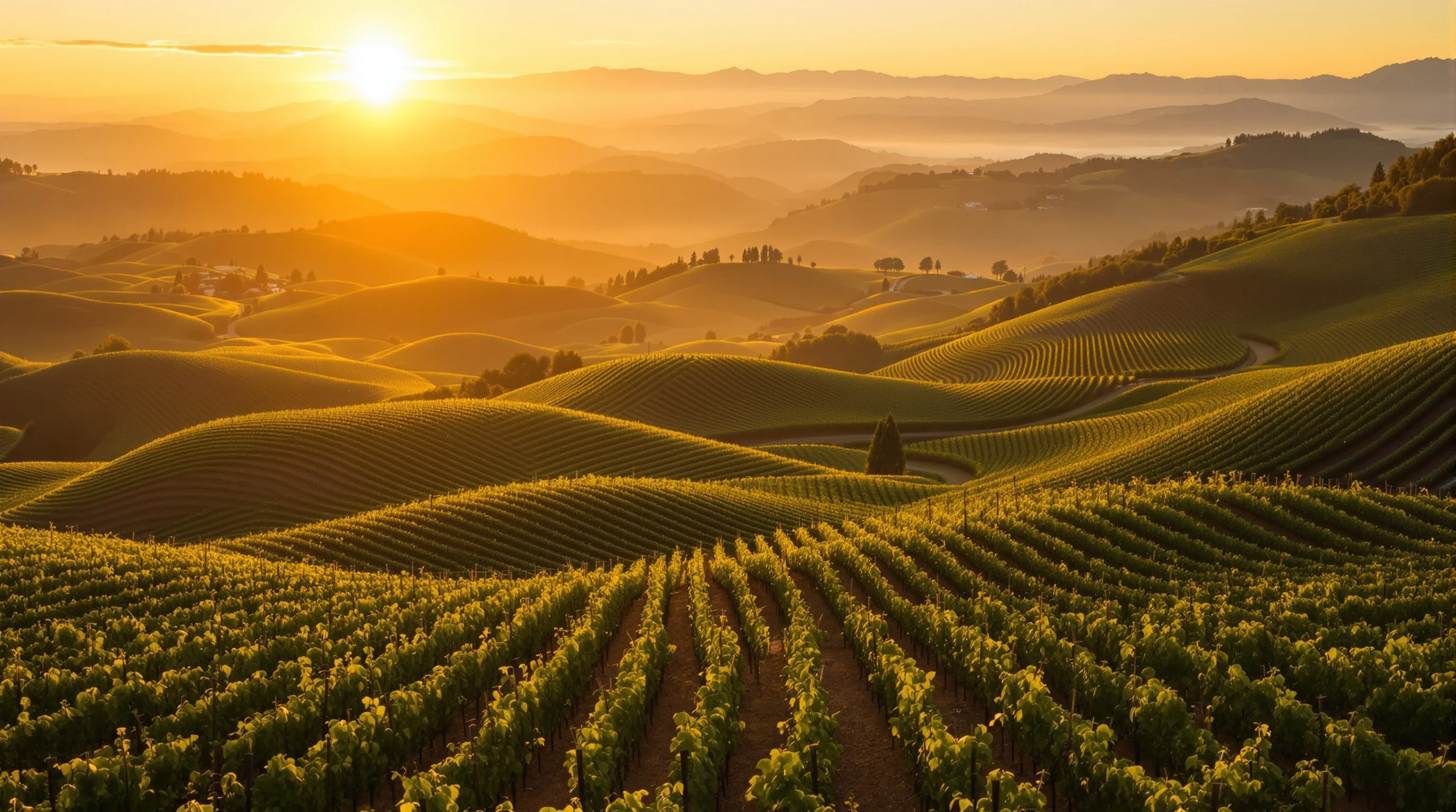 Vineyards at dawn