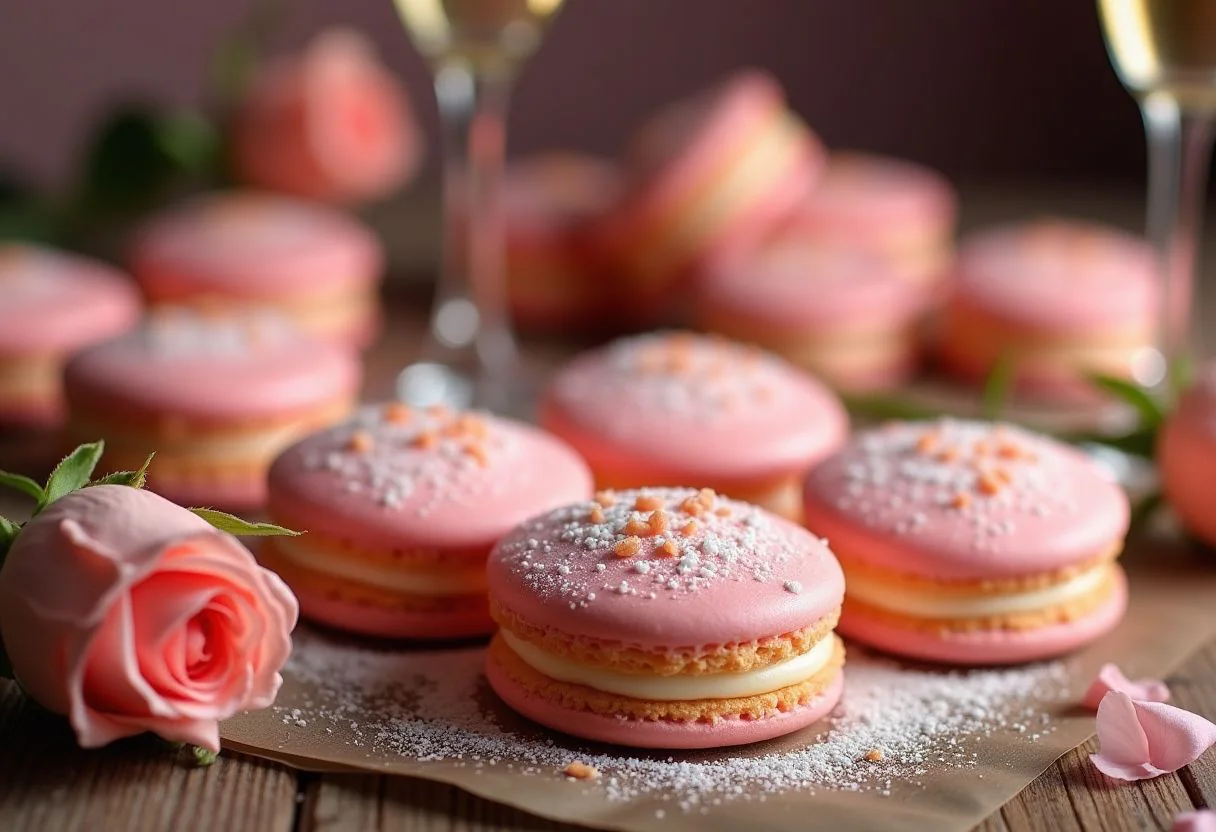 Biscuits roses and Champagne
