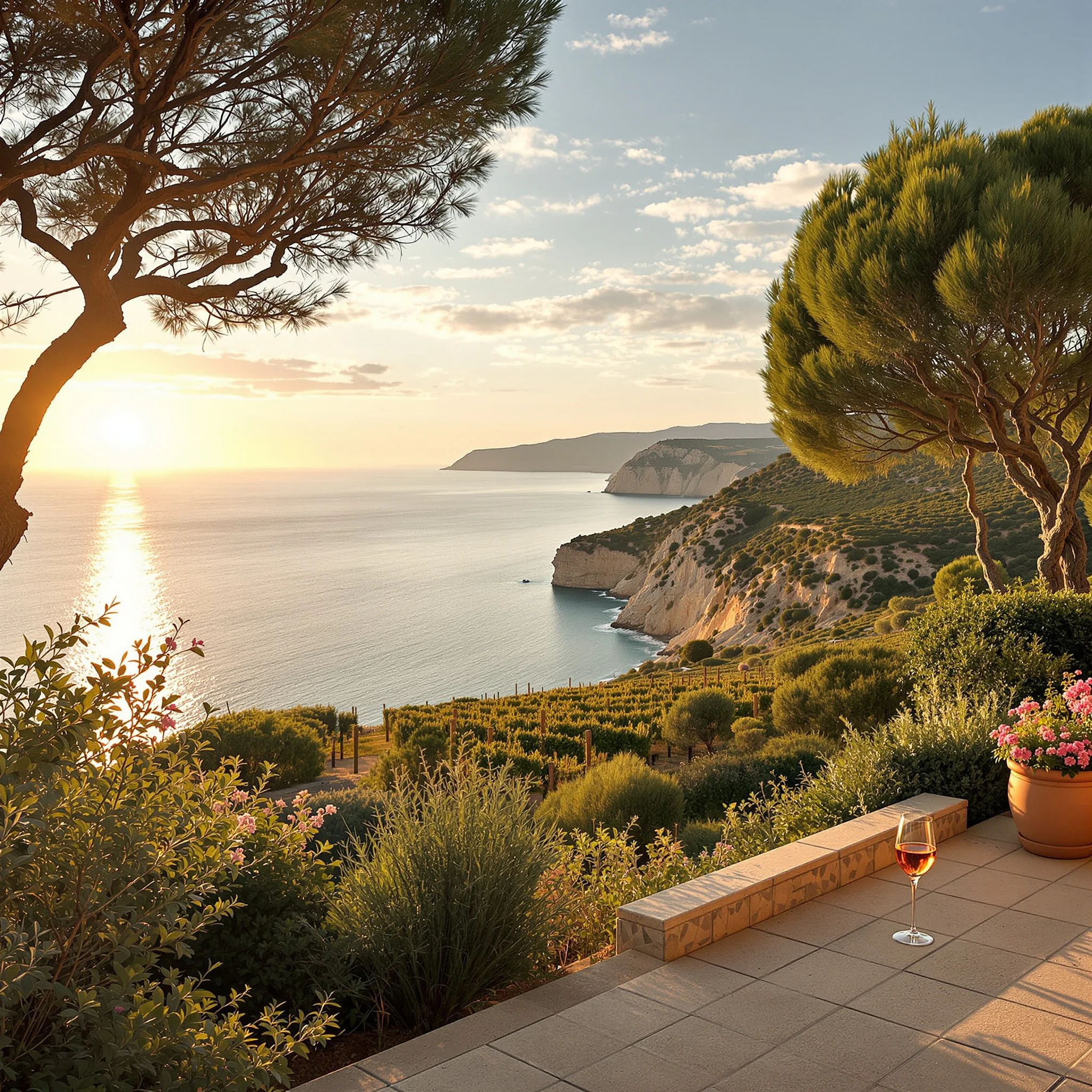 Provence : vignobles au bord de la mer