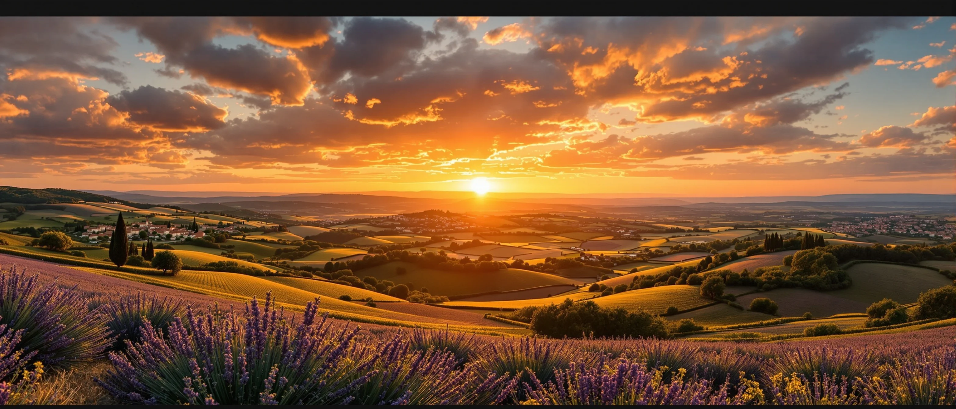 La Provence au coucher du soleil