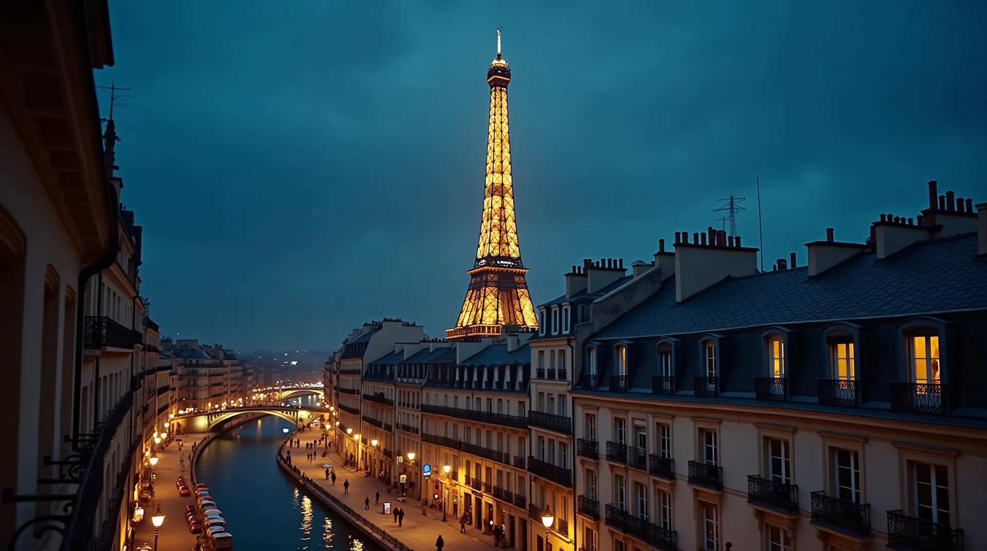 Paris: the Eiffel Tower at dusk above the Seine — Art Wine Guide
