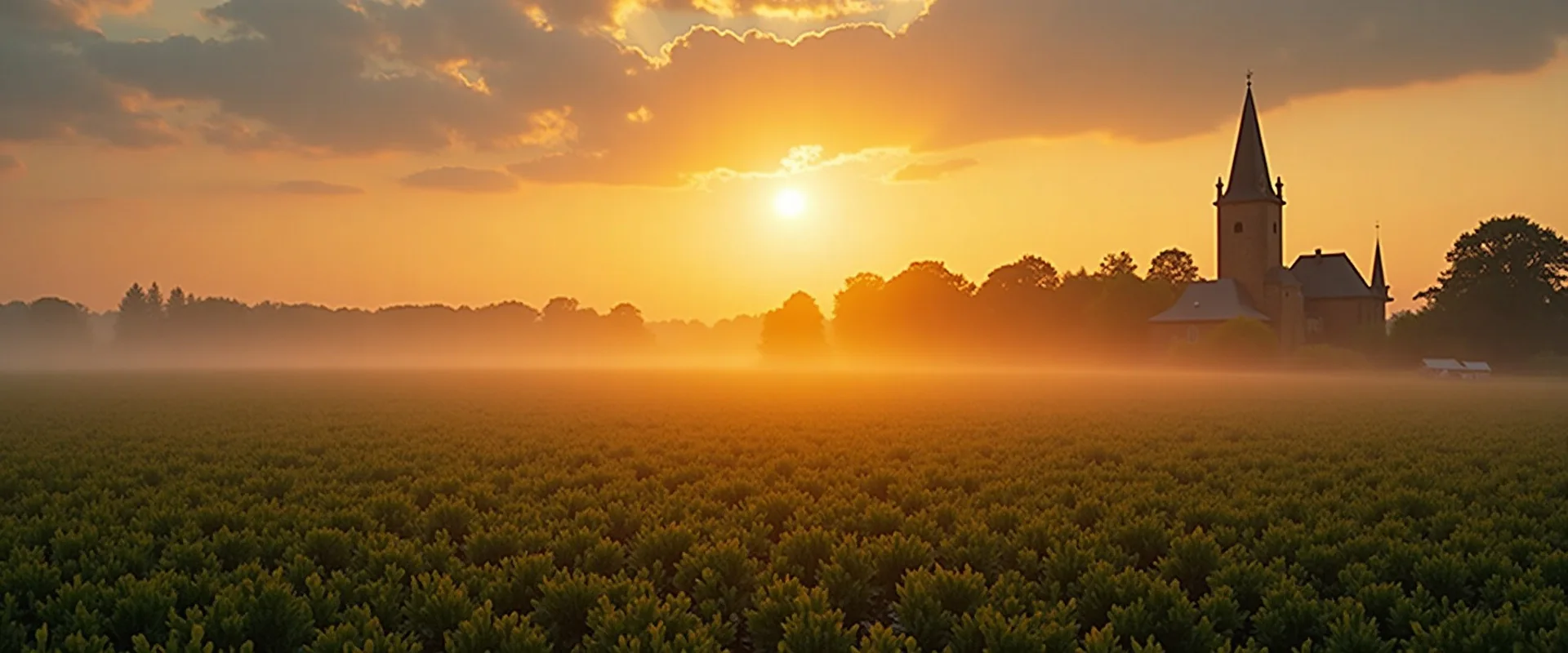 Coucher de soleil sur la Flandre