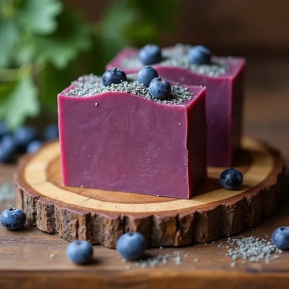 Soap with Burgundy wine