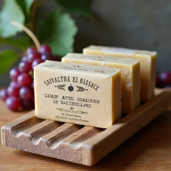 Soap with grapes