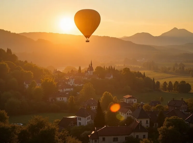 Hot air balloon flight