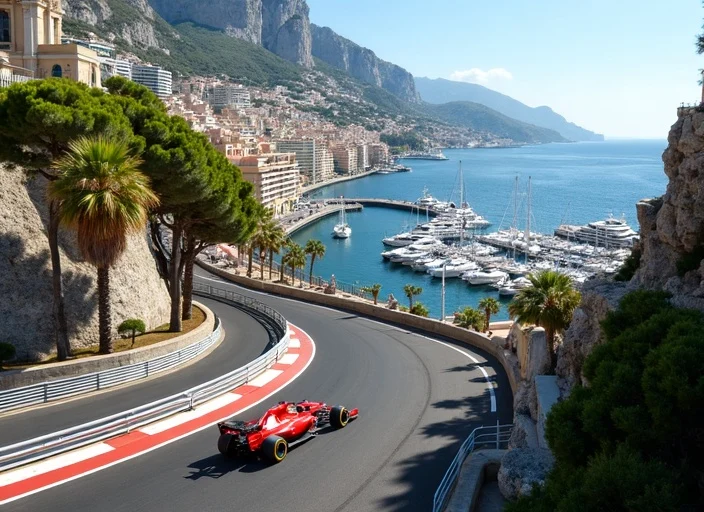 Célèbre virage du Fairmont sur le circuit du Grand Prix de Monaco