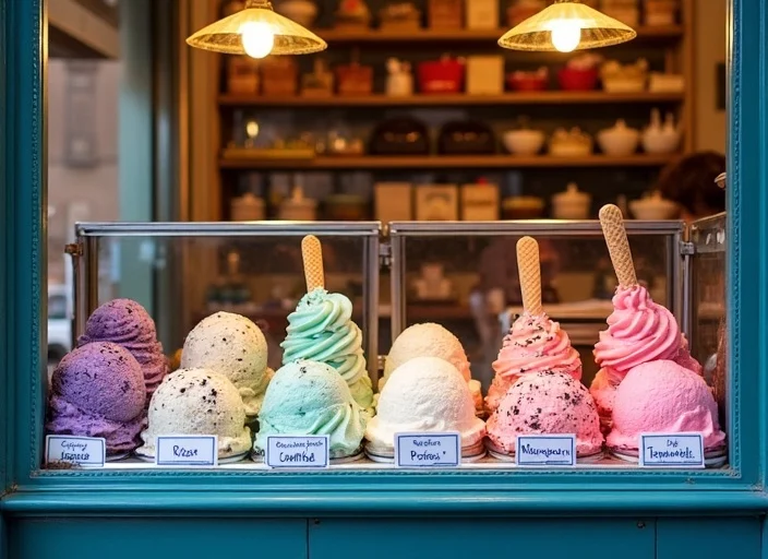 Famous Fenocchio ice cream in Old Nice