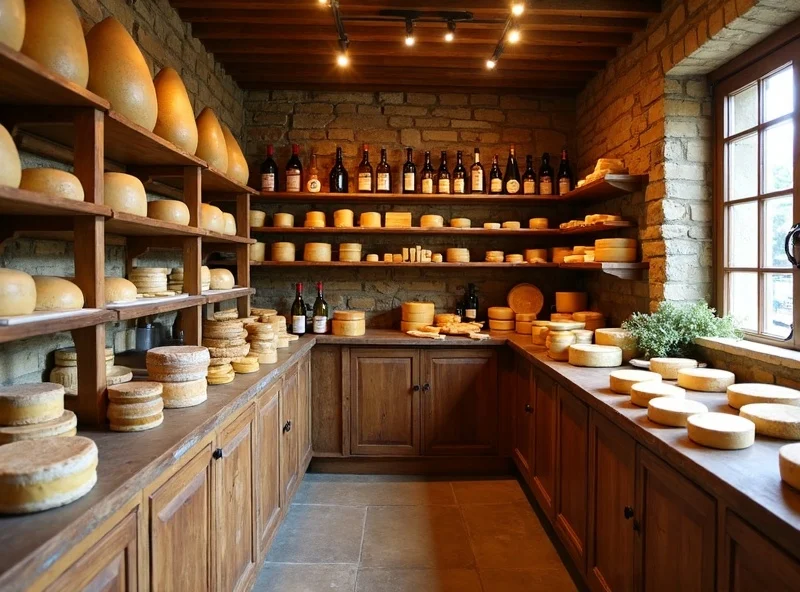 Delicatessens: cheese, wine and olives