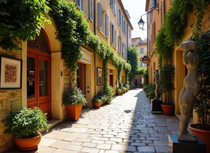 Rue des galeries à Saint-Paul-de-Vence