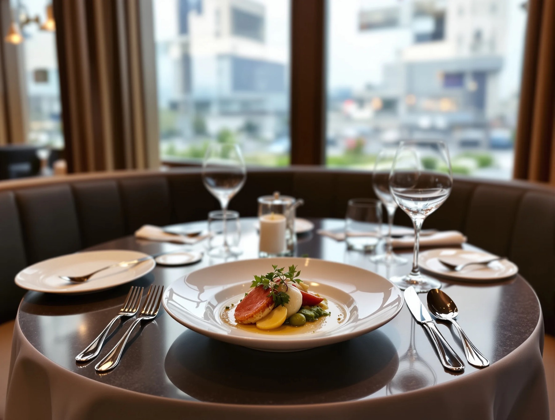 Fine dining at a Michelin-starred restaurant